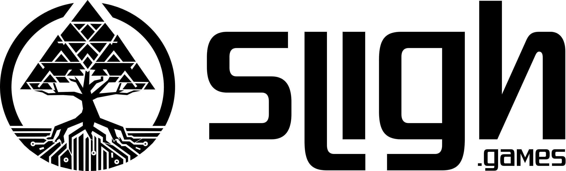 Sligh Games Full Logo with Name (Horizontal) Black