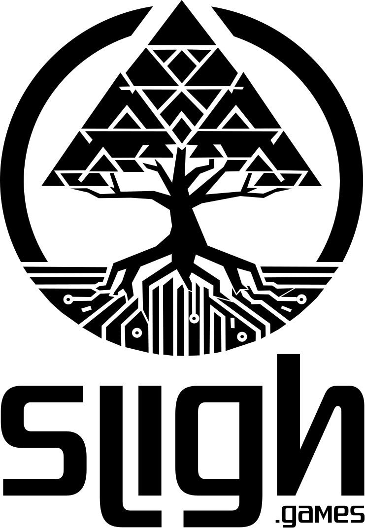 Sligh Games Full Logo with Name (Vertical) Black